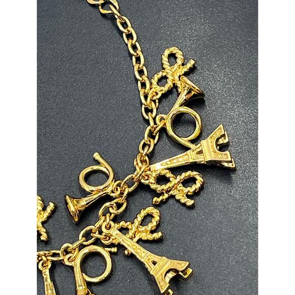 KATE SPADE Parisian Lights 12k Gold Plated Paris Eiffel Tower Charm Bracelet - Picture 6 of 8